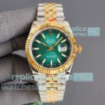 AAA copy Rolex Datejust II Emerald Dial Citizen 8215 Two-tone Jubilee watch 